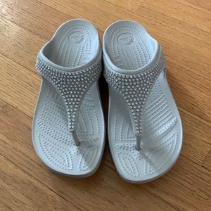 Cross flip flops - Gray